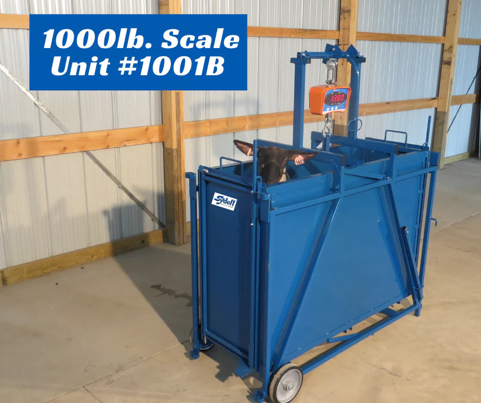 1000 lb. Electronic Scale w/Cage & End Gates (1001B)