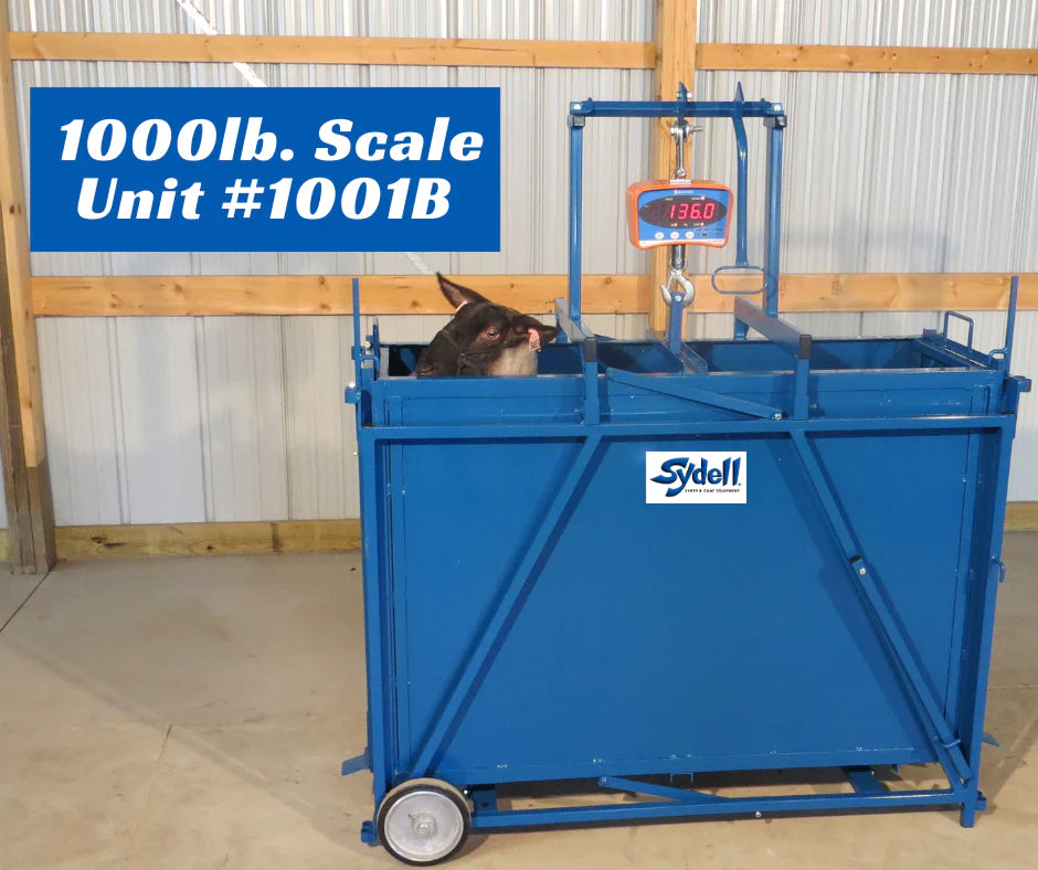 1000 lb. Electronic Scale w/Cage & End Gates (1001B)