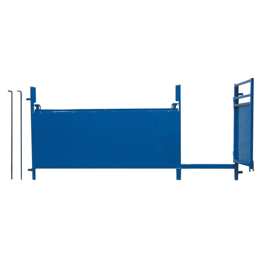 8' Solid Panel with Drop Top and Walk-Thru Gate (955WTL)