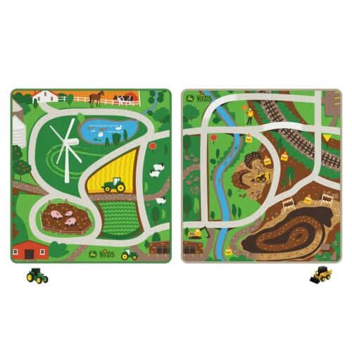 JD Rug Playmat Pick Tractor or Skidsteer