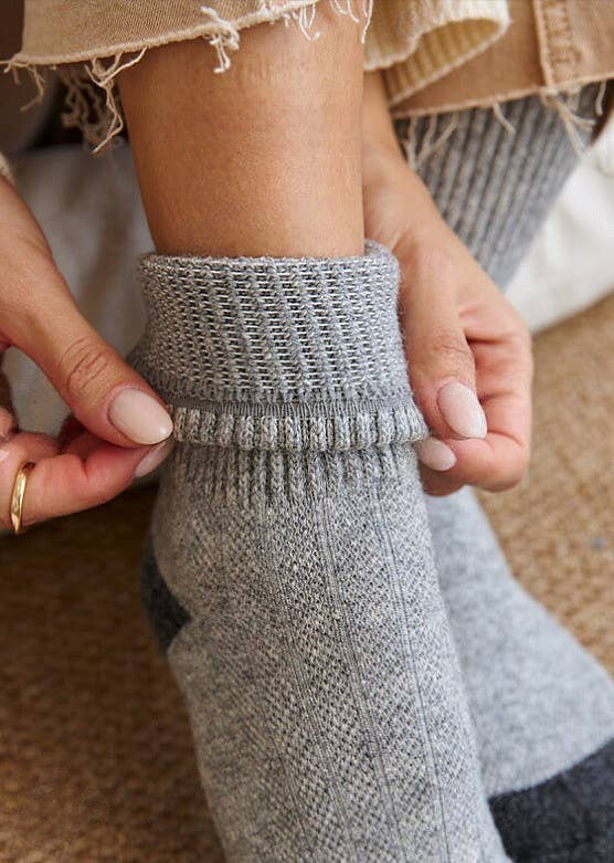 Grey Yak Wool Socks
