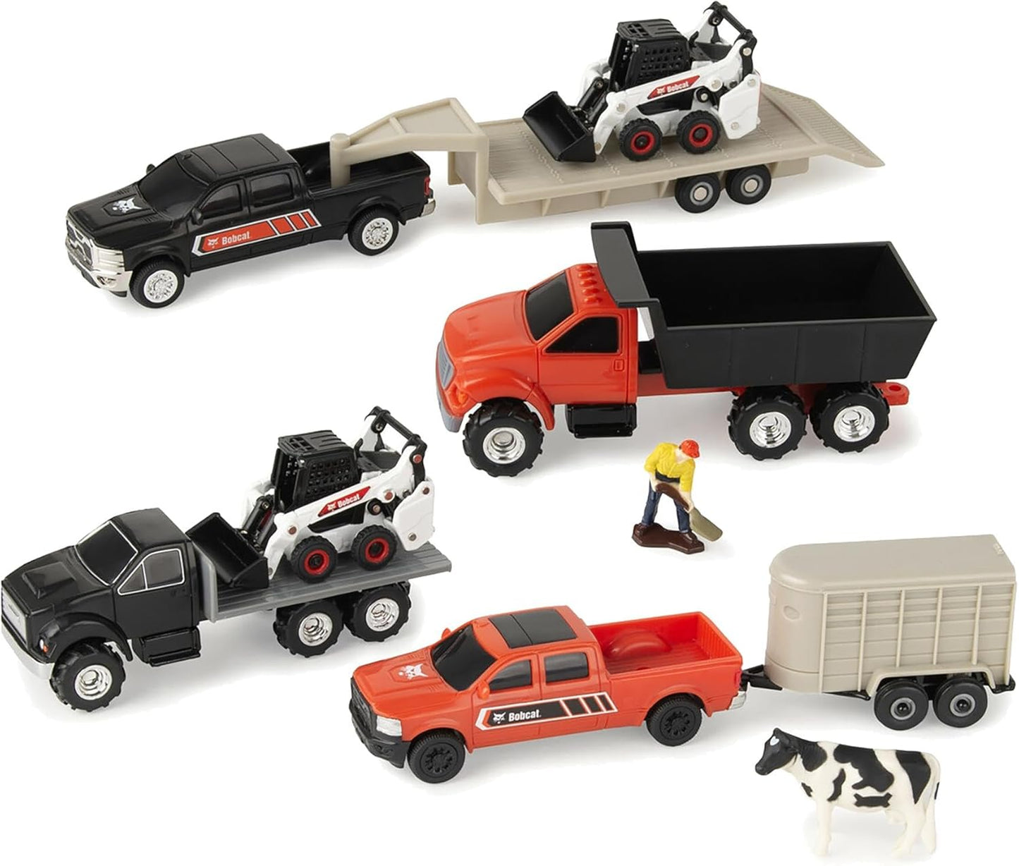 1/64 Bobcat set with either horse trailer or dump truck