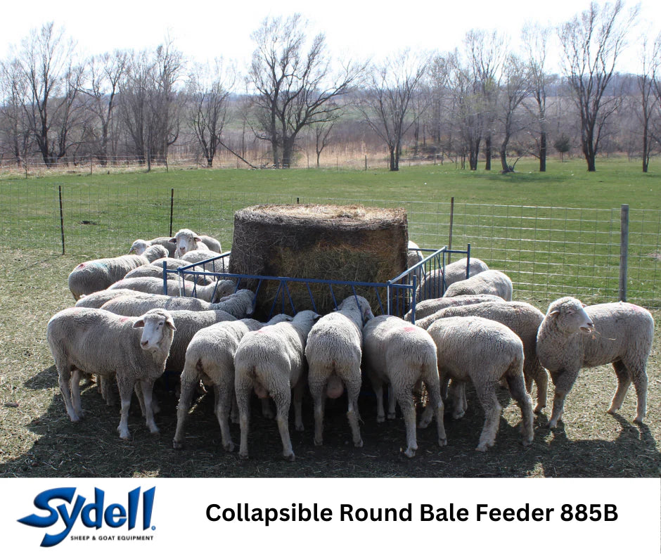 90" x 85" x 48" Collapsible Round Bale Feeder - Vertical/Diagonal Manger (885)