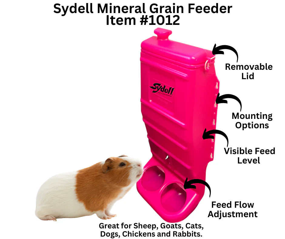 Pink 25lb Mineral & Grain Feeder #1012