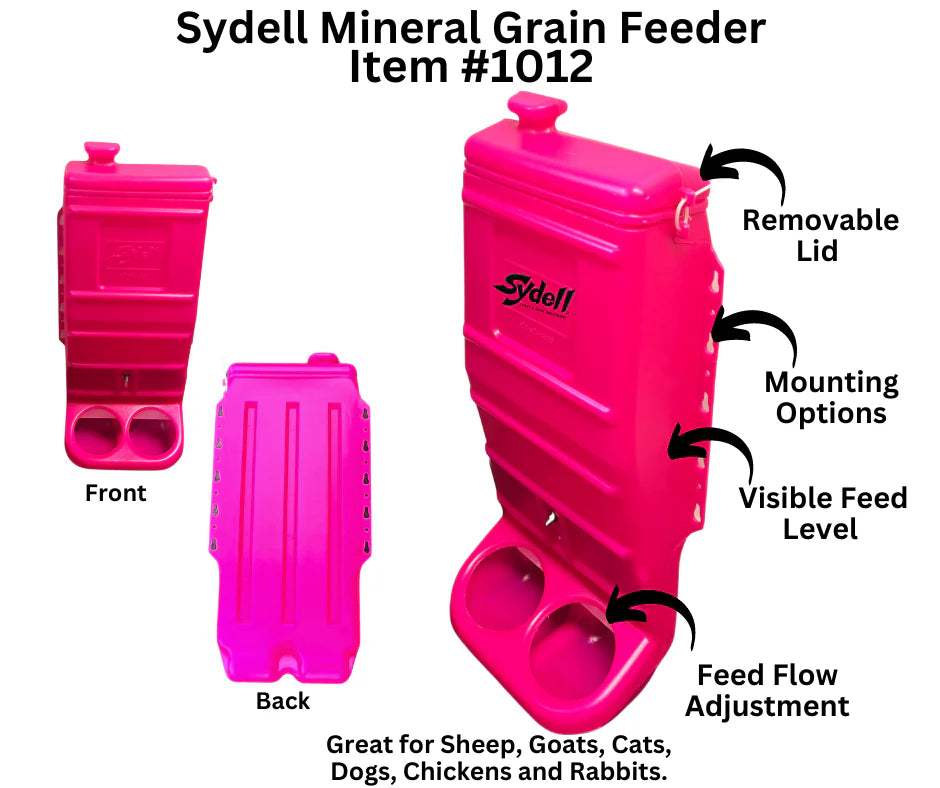 Pink 25lb Mineral & Grain Feeder #1012