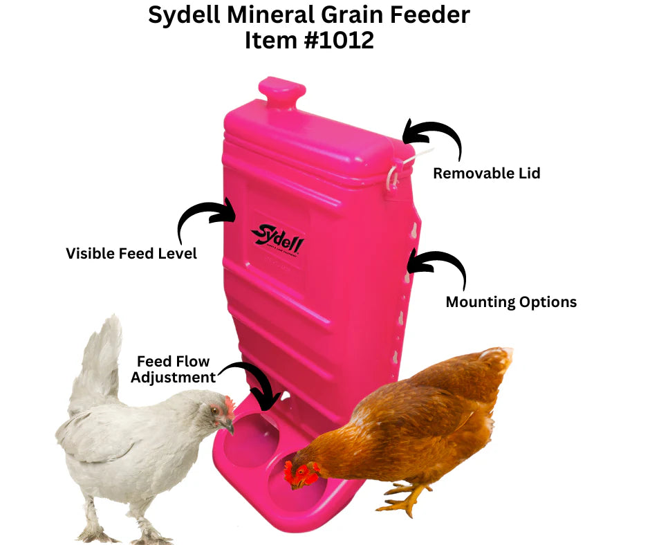 Pink 25lb Mineral & Grain Feeder #1012