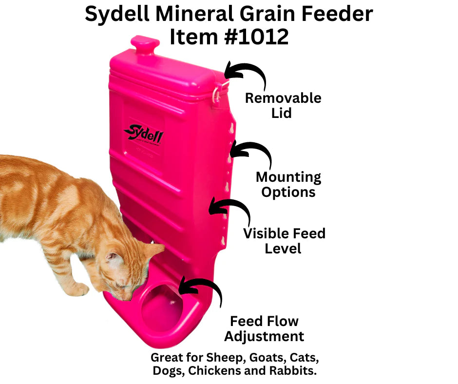 Pink 25lb Mineral & Grain Feeder #1012