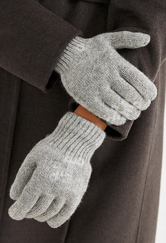 Grey Yak Wool Adult’s Gloves