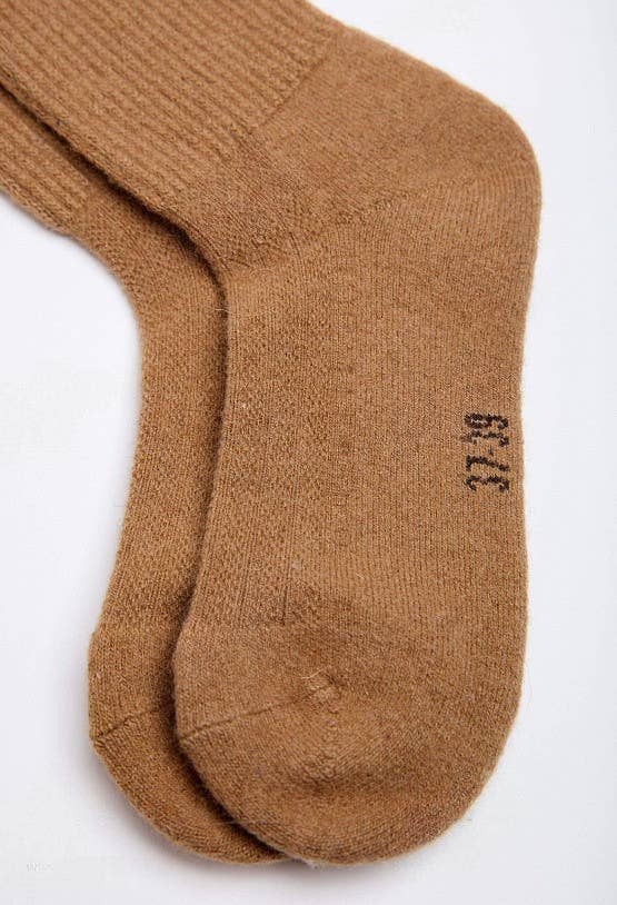 Brown Camel Wool Socks