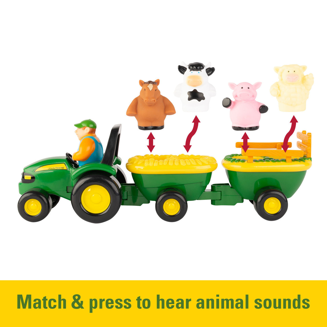 John Deere Animal Sounds Hayride - Preschool Farm Toys
