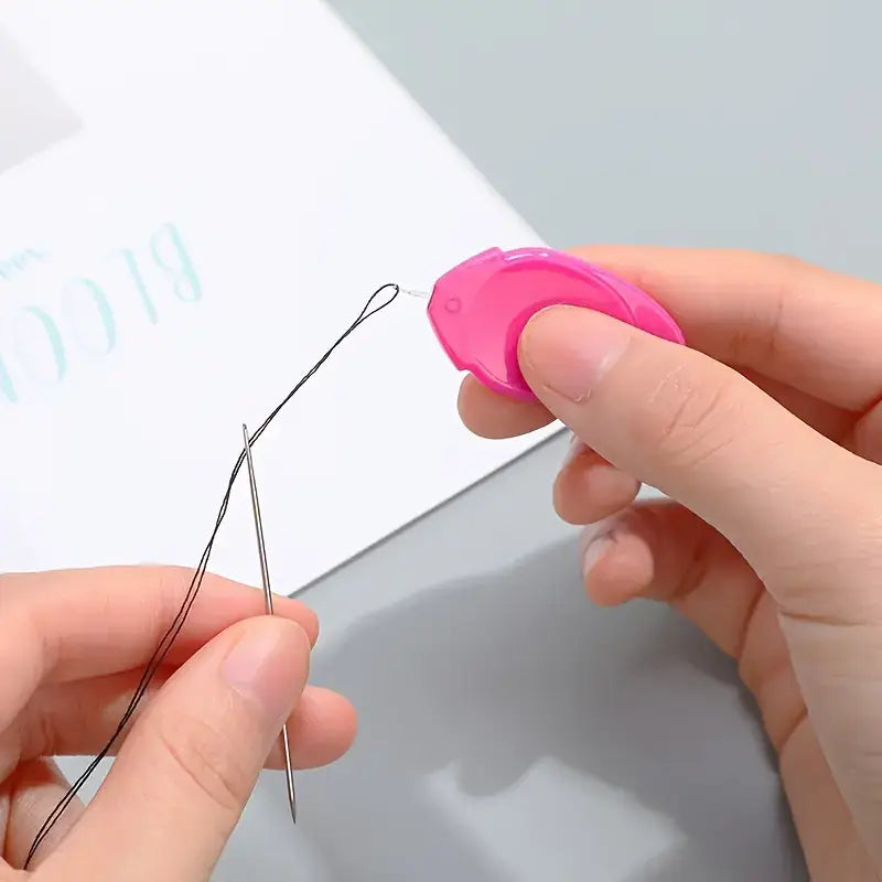 Colorful Plastic Thumb Needle Threader DIY Cross Stitch Tool