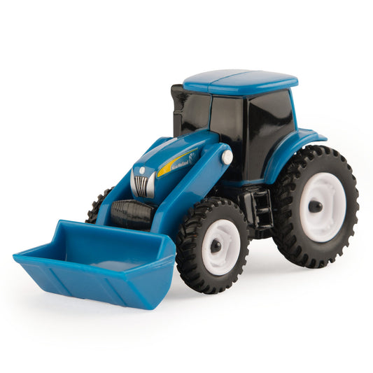 New Holland 1:64 Scale Blue Tractor Toy with Loader