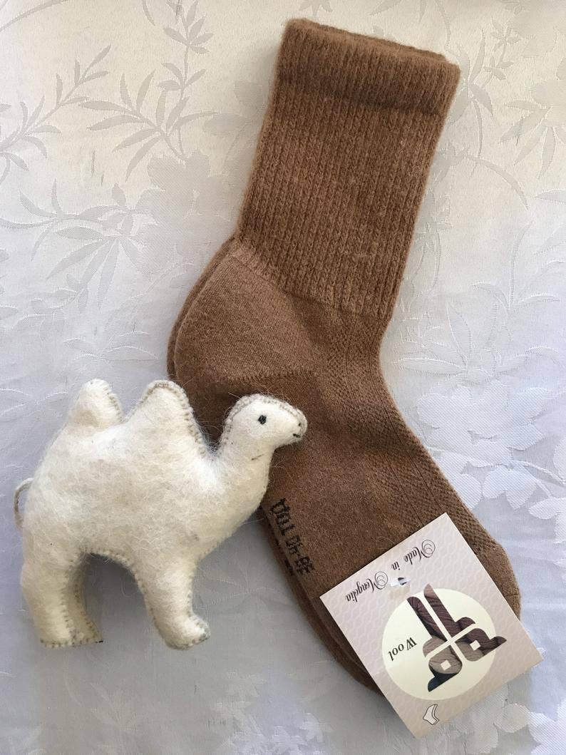 Brown Camel Wool Socks