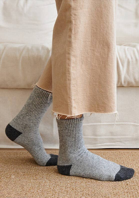 Grey Yak Wool Socks