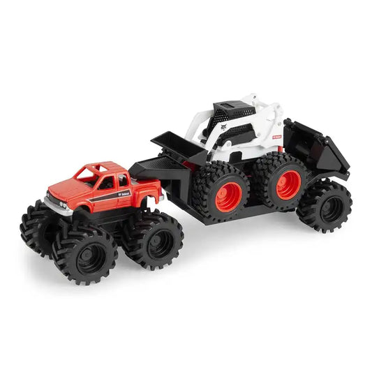 Bobcat Pickup, Trailer & Loader Set with Monster Treads
