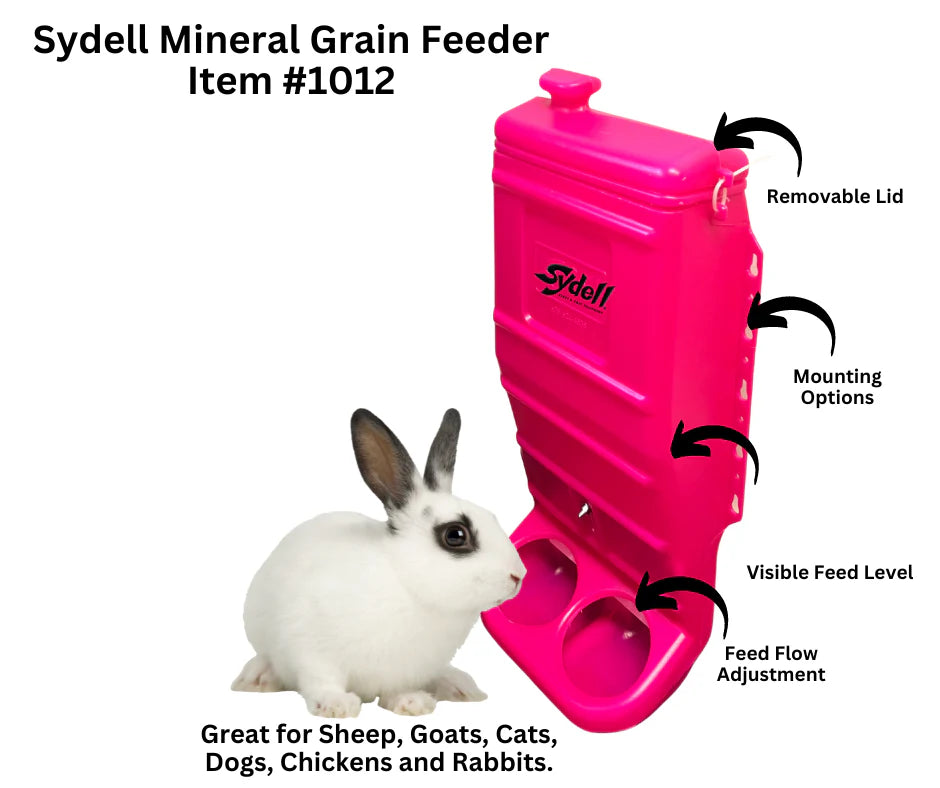 Pink 25lb Mineral & Grain Feeder #1012