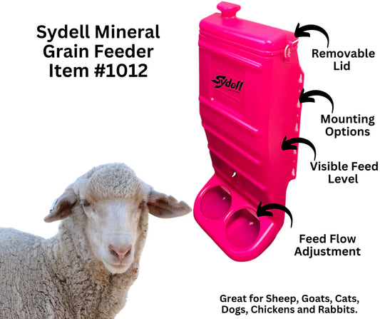 Pink 25lb Mineral & Grain Feeder #1012